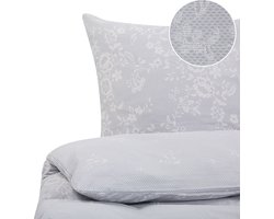 BELIANI MORNINGSIDE - Beddengoed - Grijs - 135 x 200 cm - Katoen