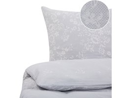 BELIANI MORNINGSIDE - Beddengoed - Grijs - 200 x 220 cm - Katoen