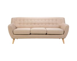 BELIANI MOTALA - Driezitsbank - Beige - Polyester