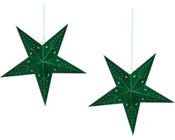 BELIANI MOTTI - Decofiguur set van 2 - Smaragdgroen - 45 cm - Fluweel