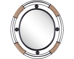 BELIANI MOULINS - Wandspiegel - Zandbeige - Metaal