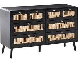 BELIANI MOURA - Ladekast 6 lades - Zwart - MDF