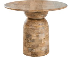 BELIANI MURTLE - Eettafel - Lichtbruin - Mangohout