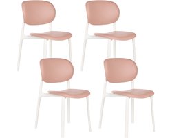 BELIANI MUSANO - Eetkamerstoel set van 2 - Pastelroze - Polypropyleen