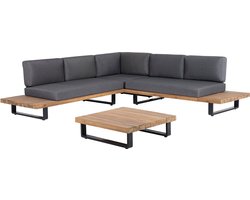 BELIANI MYKONOS - Loungeset voor 5 - Donkergrijs - Gecertificeerd acaciahout