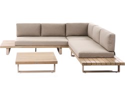 BELIANI MYKONOS - Loungeset voor 5 - Taupe - Gecertificeerd acaciahout