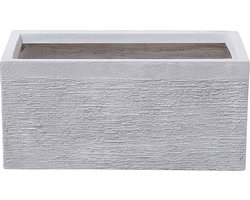 BELIANI MYRA - Plantenbak - Wit - 50 cm - Klei-vezelmengsel