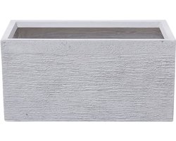 BELIANI MYRA - Plantenbak - Wit - 60 cm - Klei-vezelmengsel