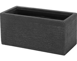 BELIANI MYRA - Plantenbak - Zwart - 50 cm - Klei-vezelmengsel