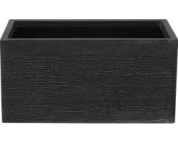BELIANI MYRA - Plantenbak - Zwart - 60 cm - Klei-vezelmengsel