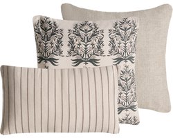 BELIANI MYRISTICA - Sierkussen set van 3 - Beige - Katoen