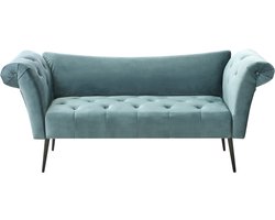 BELIANI NANTILLY - Chaise longue - Blauwgroen - Stof