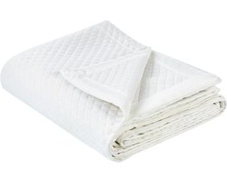 BELIANI NAPE - Bedsprei - Gebroken wit - 200 x 220 cm - Polyester