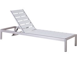 BELIANI NARDO - Strandstoel - Gebroken wit - Aluminium
