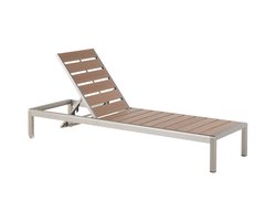 BELIANI NARDO - Strandstoel - Lichte houtkleur - Aluminium