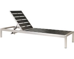 BELIANI NARDO - Strandstoel - Zwart - Aluminium