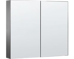 BELIANI NAVARRA - Badkamermeubel - Zwart - 80 x 70 cm - Multiplex