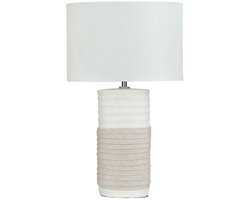 BELIANI NAVIA - Tafellamp - Lichtbeige - Porselein