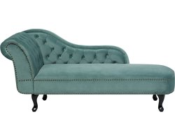 BELIANI NIMES - Chaise longue - Mintgroen - Linkerzijde - Fluweel