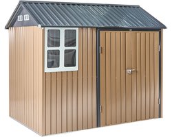 BELIANI NOCCIANO - Tuin gereedschapschuur - Bruin - 235 x 175 cm - Staal