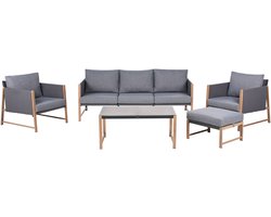 BELIANI NOLA - Loungeset 5-zits - Grijs - Aluminium
