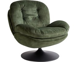 BELIANI NOLVIK - Fauteuil - Donkergroen - Fluweel