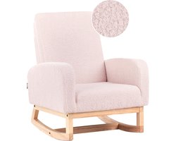 BELIANI NORBY - Schommelstoel voor kinderen - Pastelroze - Bouclé