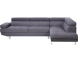 BELIANI NORREA - Hoekbank - Grijs - Linkerzijde - 260 cm - Polyester