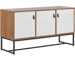 BELIANI NUEVA - Sideboard - Lichte houtkleur/Wit - MDF