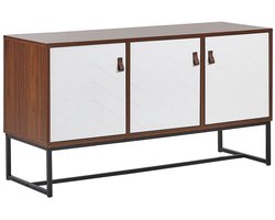 BELIANI NUEVA - Sideboard - Wit/Donkerbruin - MDF