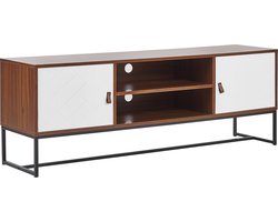 Beliani NUEVA - TV-meubel - Donkere houtkleur - MDF
