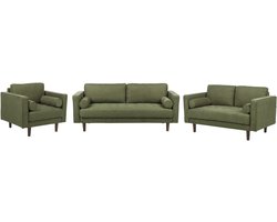 BELIANI NURMO - Woonkamer set 6-zits - Donkergroen - Polyester