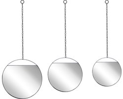 BELIANI ODOS - Wandspiegel - Zwart - IJzer