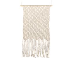 BELIANI OKARA - Wanddecoratie - Beige - Katoen