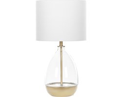 BELIANI OKARI - Tafellamp - Wit - Glas