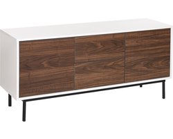Beliani OKLAND - Sideboard - Donkere houtkleur - Spaanplaat