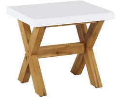 BELIANI OLBIA - Tuinstoel - Wit - Vezelcement