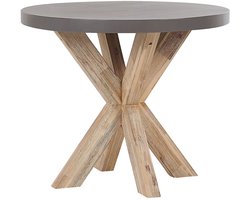 BELIANI OLBIA - Tuintafel Rond - Grijs - 90 x 90 cm - Vezelcement