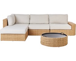 BELIANI OLIVERI - Loungeset 4-zits - Beige - Kunstrotan