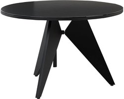 BELIANI OLMETTO - Tuintafel - Zwart - 110 x 83 cm - Aluminium