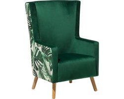 BELIANI ONEIDA - Fauteuil - Donkergroen - Fluweel
