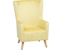 BELIANI ONEIDA - Fauteuil - Geel - Fluweel