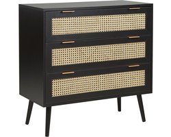 BELIANI OPOCO - Commode - Zwart - Rotan