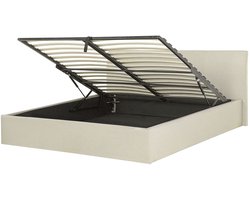 BELIANI ORBEY - Tweepersoonsbed - Beige - 160 x 200 cm - Polyester