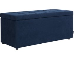 BELIANI OREM - Hocker - Marineblauw - Polyester