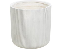 BELIANI OREOI - Bloempot - Gebroken wit - 45 x 45 x 45 cm - Kleivezel