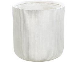 BELIANI OREOI - Bloempot - Gebroken wit - 55 x 55 x 55 cm - Kleivezel