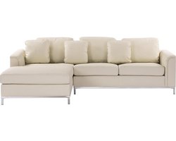 BELIANI OSLO - Hoekbank - Crème - Rechterzijde - 270 cm - Leer