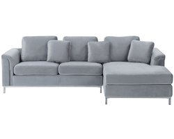BELIANI OSLO - Hoekbank - Grijs - Linkerzijde - 270 cm - Fluweel