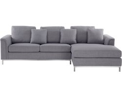BELIANI OSLO - Hoekbank - Lichtgrijs - Linkerzijde - 270 cm - Polyester